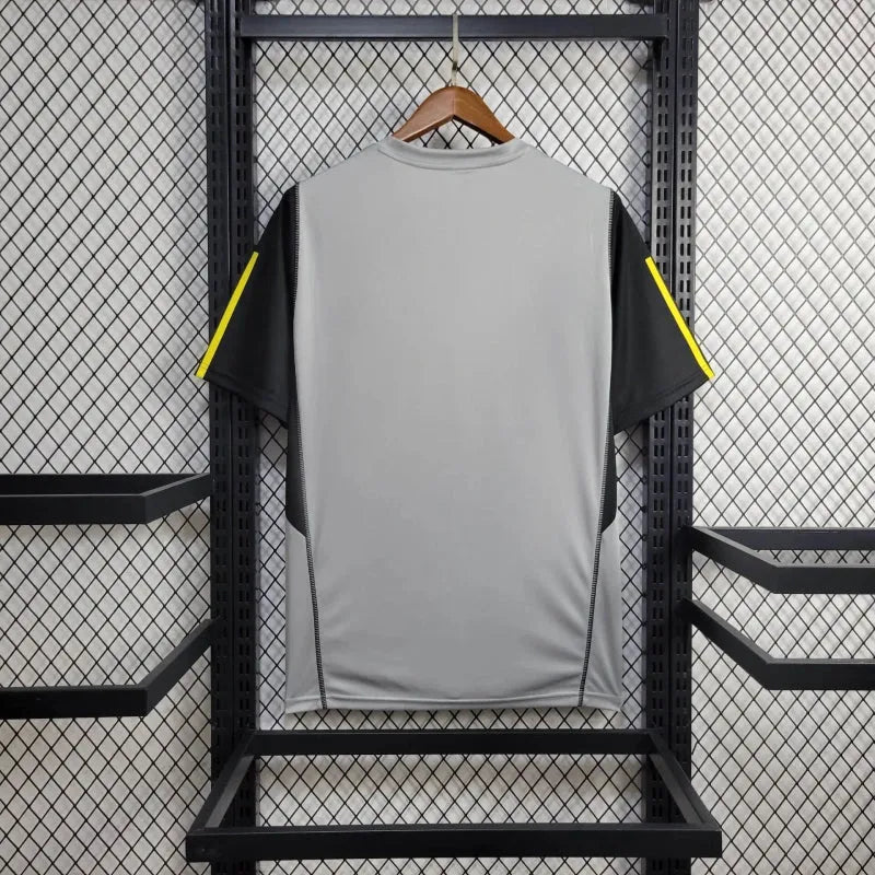 Camisa Flamengo Treino 24/25 - Torcedor Masculina Cinza, Amarela e Preta