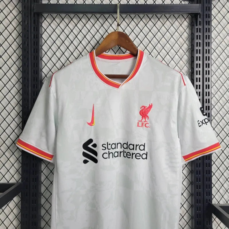 Camisa Liverpool Away II 24/25 - Torcedor Masculina Branca e Vermelha