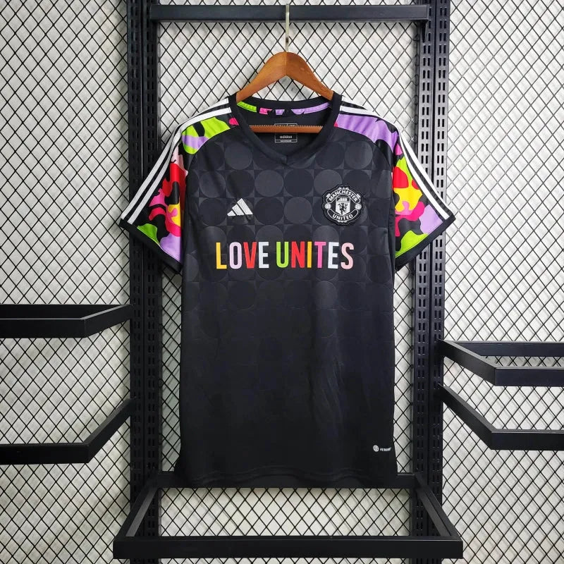 Camisa Manchester United Treino 24/25 - Trocedor Masculina Preta Love Unites